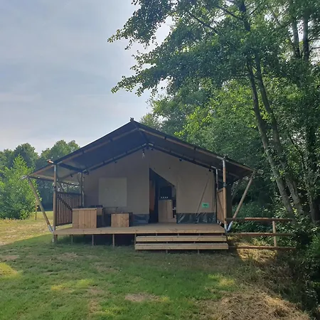 럭셔리텐트 Luxury Safari Tents At Moulin Du Pommier Glamping & Saulgond